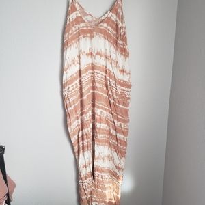 Lovestitch Orange Tie Dye Maxi Dress